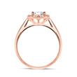 Engagement ring in 14ct rose gold with diamonds