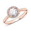 Engagement ring in 18ct rose gold with diamonds