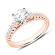 Engagement ring in 18ct rose gold with diamonds