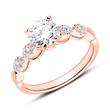 Ring in 18ct rose gold with diamonds