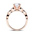 Ring in 18ct rose gold with diamonds