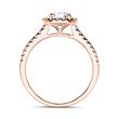 18ct pink gold engagement ring with diamonds