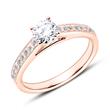 Ring in 18ct rose gold with diamonds