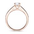 Ring in 18ct rose gold with diamonds