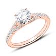 18ct rose gold ring with diamonds