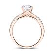 18ct rose gold ring with diamonds