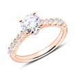 Engagement ring in 18ct rose gold with diamonds