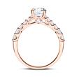 Engagement ring in 18ct rose gold with diamonds