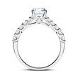 Diamond-studded engagement ring in 18ct white gold