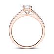 Diamond-studded engagement ring in 18ct rose gold