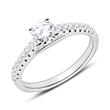 18ct white gold engagement ring with diamonds