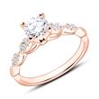 18ct rose gold engagement ring with diamonds