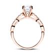 18ct rose gold engagement ring with diamonds