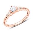 Engagement ring in 18ct rose gold with diamonds