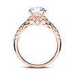 Engagement ring in 18ct rose gold with diamonds