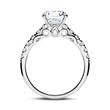 Engagement ring in 18ct white gold with diamonds