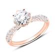 18ct Pink Gold Engagement Ring With Diamonds