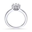 Sterling silver solitaire ring with zirconia