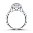 Engravable 925 silver engagement ring with zirconia