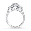 Engravable engagement ring made of 925 silver zirconia
