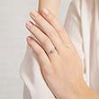 Zirconia set engagement ring in 9K white gold