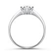 Ring in 375 white gold with zirconia