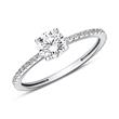 Engagement ring in 9K white gold with zirconia