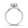 9K white gold engagement ring with zirconia