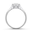Zirconia set engagement ring in 375 white gold