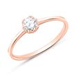 18ct rose gold engagement ring with diamond