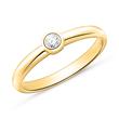 Engagement ring in 14 carat gold with diamond