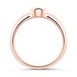 Solitaire ring in 18ct rose gold with diamond