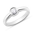 Engagement ring in 14ct white gold with diamond