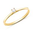 Engagement ring in 14ct gold with diamond