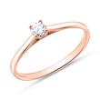 14ct rose gold solitaire ring with diamond