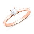 Engagement ring in 18ct rose gold with diamond