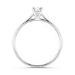 Solitaire ring in 18k witgoud met Diamant