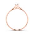 Solitaire ring in 14ct rose gold with diamond