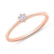 14ct rose gold engagement ring with diamond