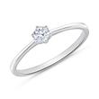 Solitaire ring in 18 karaat witgoud met Diamant