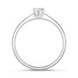 Solitaire ring in 18 carat white gold with diamond