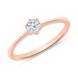 Engagement ring in 18ct rose gold with diamond