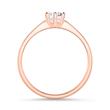 14 quilates anillo de compromiso de oro rosa con diamante