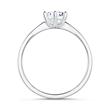 Solitaire ring in 18k witgoud met Diamant