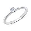 Engagement ring in 14ct white gold with diamond