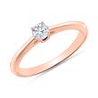 14ct rose gold ring with diamond