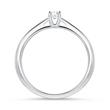 Solitaire ring in 18ct white gold with diamond