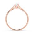 Solitaire ring in 14ct rose gold with diamond