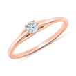 18ct Rose Gold Solitaire Ring With Diamond