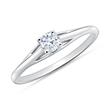 Engagement ring in 14ct white gold with diamond